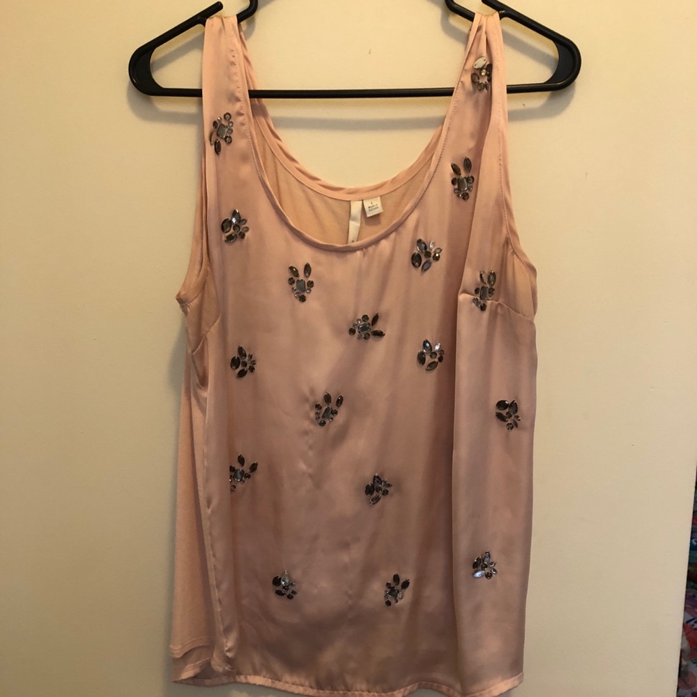 LC jeweled beaded tank top